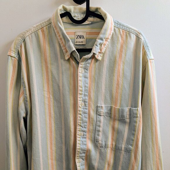 Zara colorful button-up shirt/jacket. 100% cotton. - Picture 1 of 4